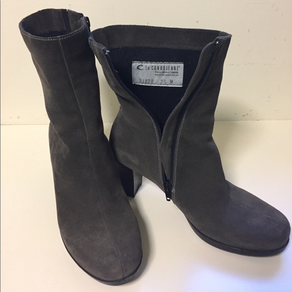 La Canadienne Waterproof Suede Ankle Boot. - Picture 3 of 8